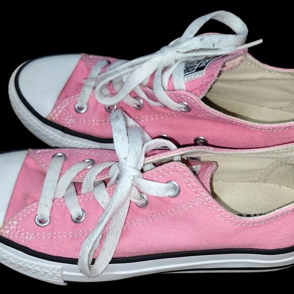 Converse Pink All Star High Tops, Youth Unisex Size 2 - Picture 3 of 6